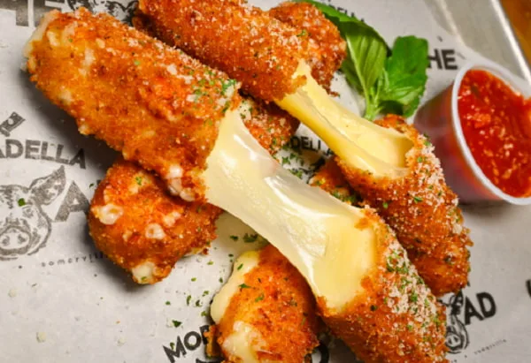 homemade mozzarella sticks by mortadella head