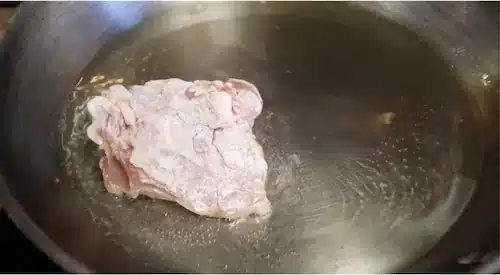 Frying the chicken