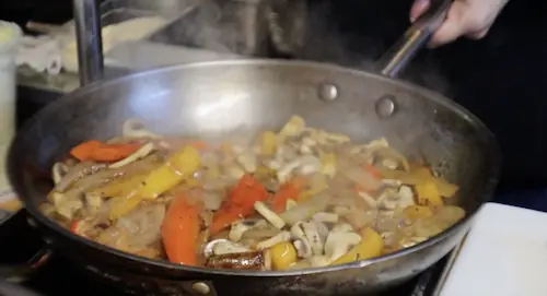 Cooking it all in a pan