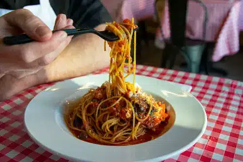 a plate of pasta alla puttanesca