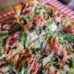 Poached Pear And Prosciutto Pizza Recipe With Arugula (1)
