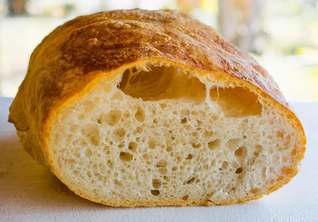 ciabatta bread, an Italian type of bread which is great for pulled pork sandwhiches