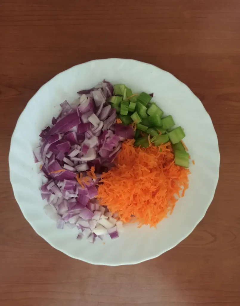 vegetables before blending