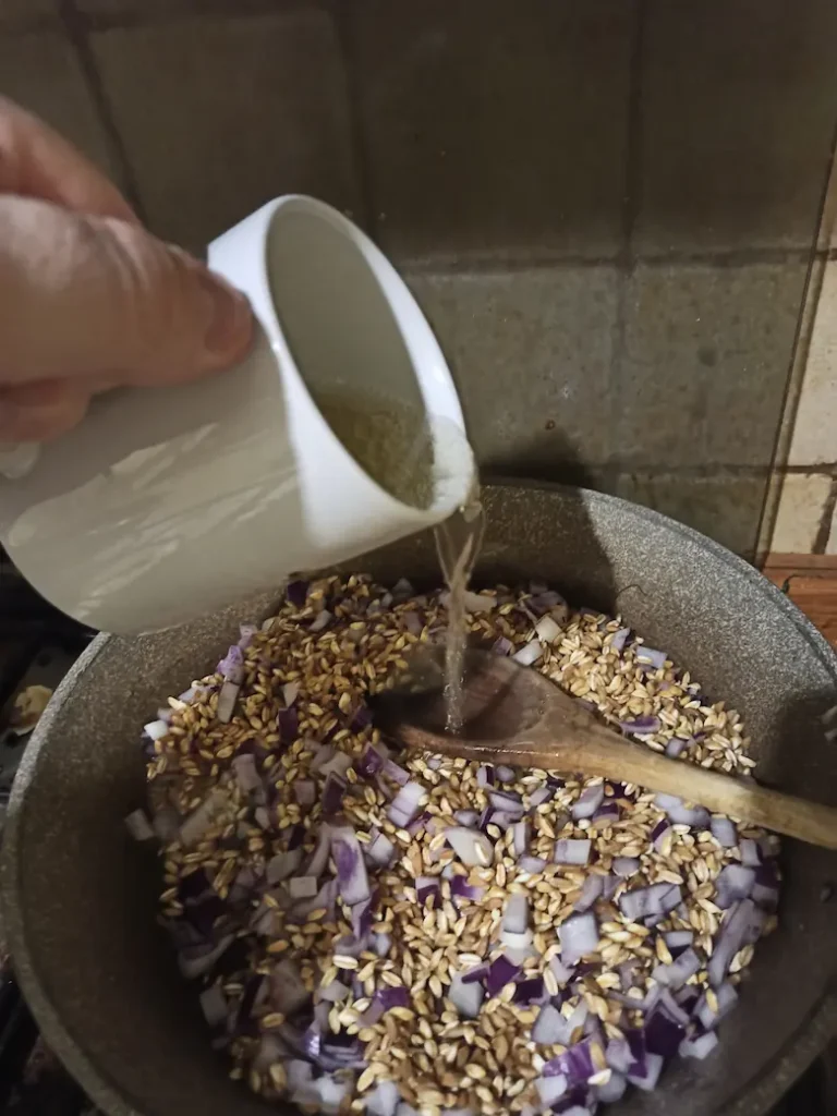 adding white wine