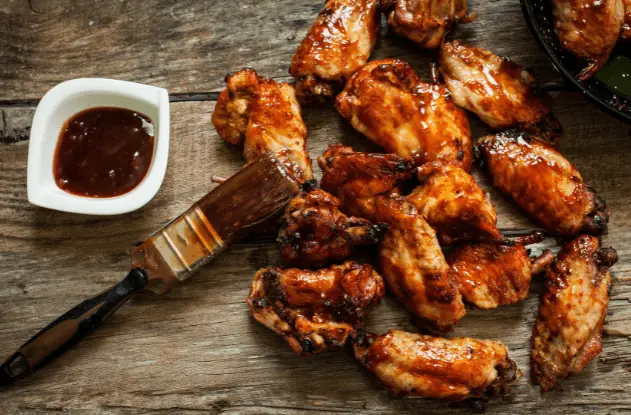 chicken wings with award winning bbq sauce