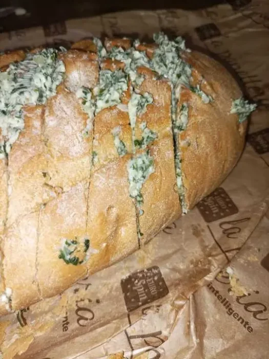 garlic bread before baking