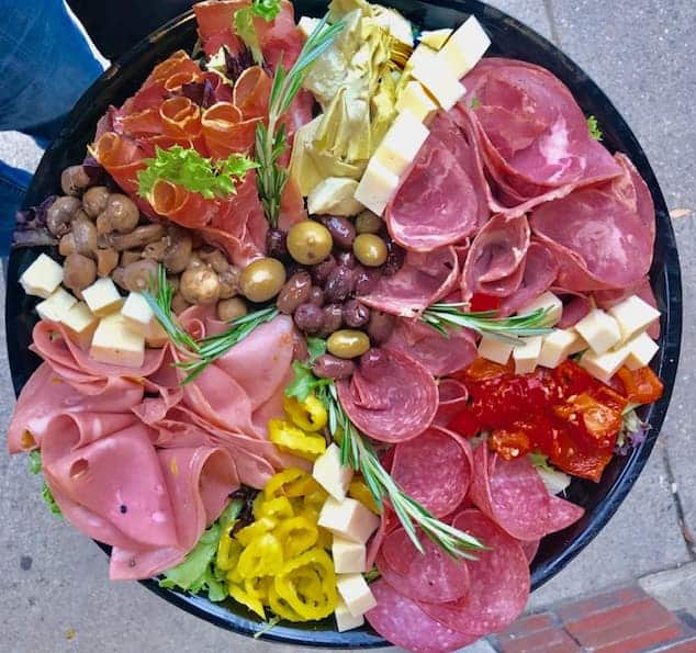 a cold cut platter made by us
