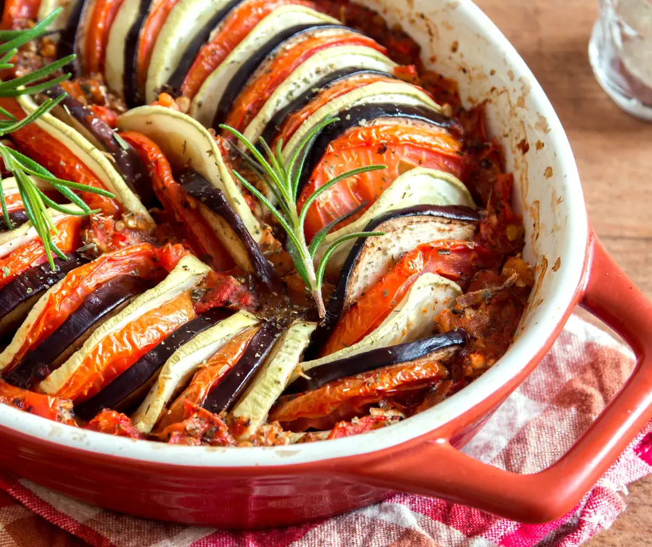 ratatouille in a baking dish