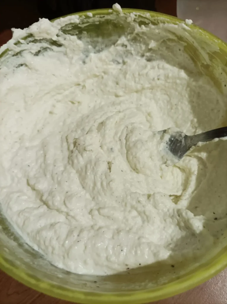 the ricotta and caciocavallo mix