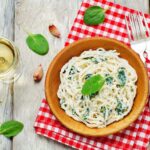 pinach and ricotta spaghetti