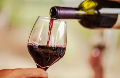 pairing pasta with wine-a glass of cabernet sauvignon ready to be paired with pasta