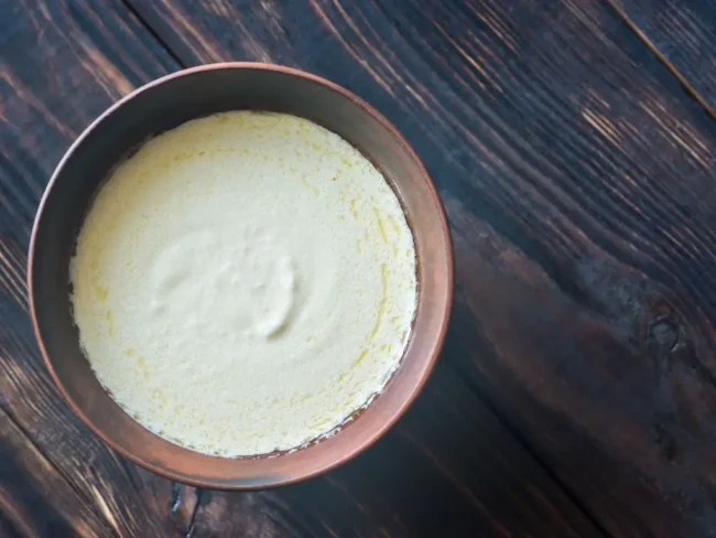 Butter melting in pan for sauce base
