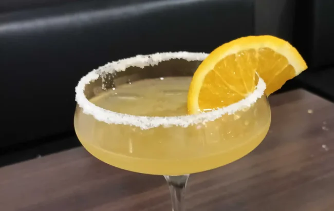 another glass of Italian margarita with orange juice