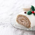 Snowy yule log