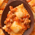 ravioli with sausage ragout