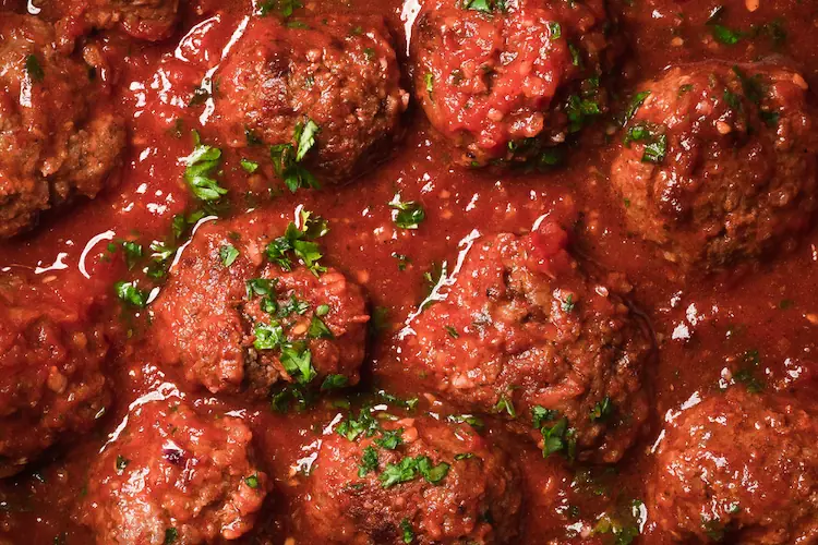 cooking meatballs for a crowd