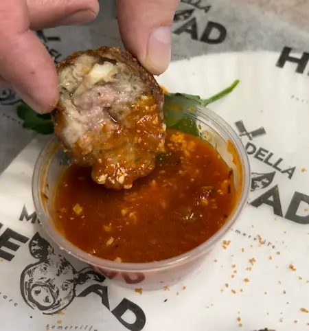 how to fry meatballs-dip sauce
