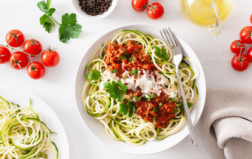 Zucchini Noodles vs. Pasta