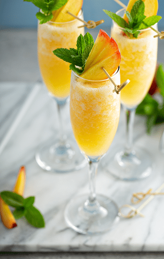Easy Frozen Peach Bellini - servings