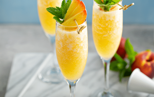 Easy Frozen Peach Bellini