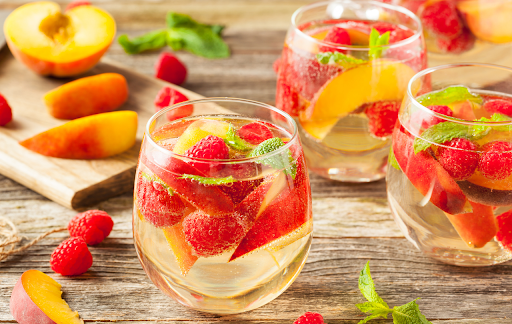Peach Strawberry Moscato Sangria