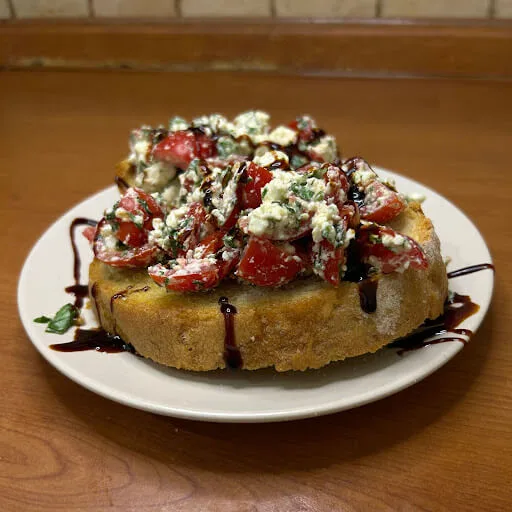 fresh homemade feta bruschetta