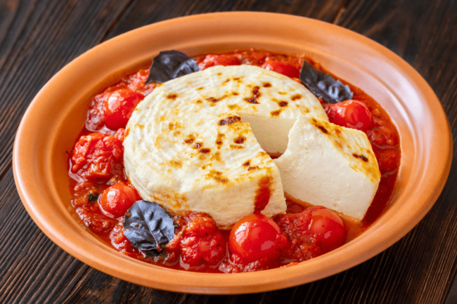 Homemade golden brown ricotta salata recipe