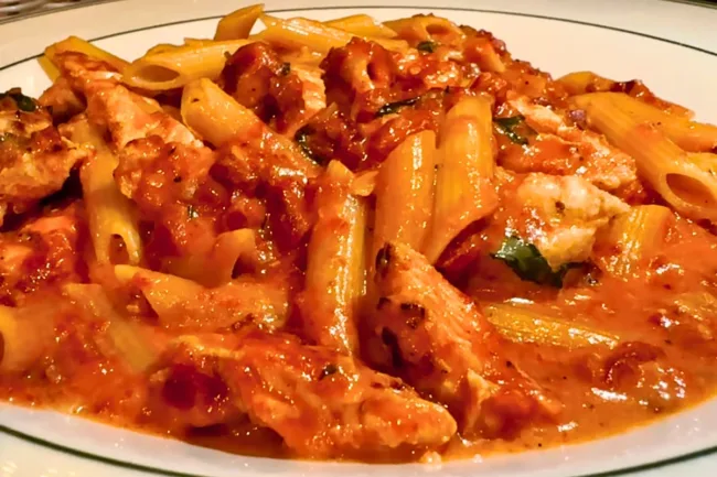 homemade penne alla vodka recipe with prosciutto