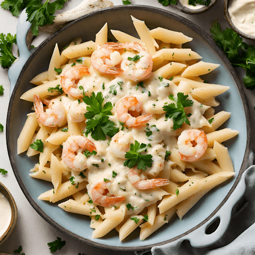 Garlicky Shrimp Alfredo Bak
