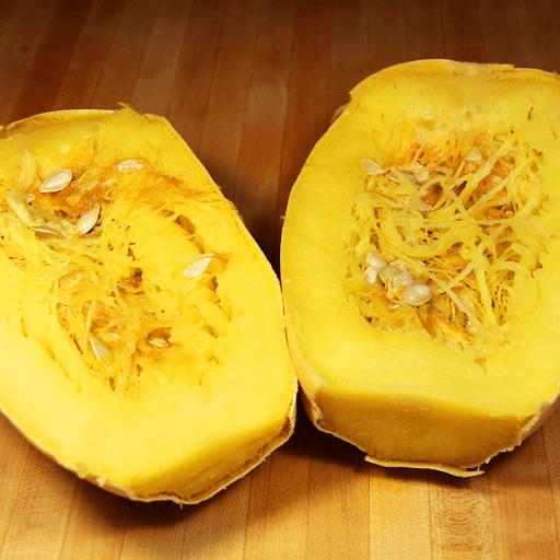 how to reheat spaghetti squash-squash sliced