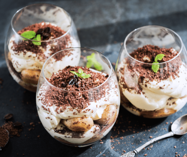 Perfect servings of tiramisu