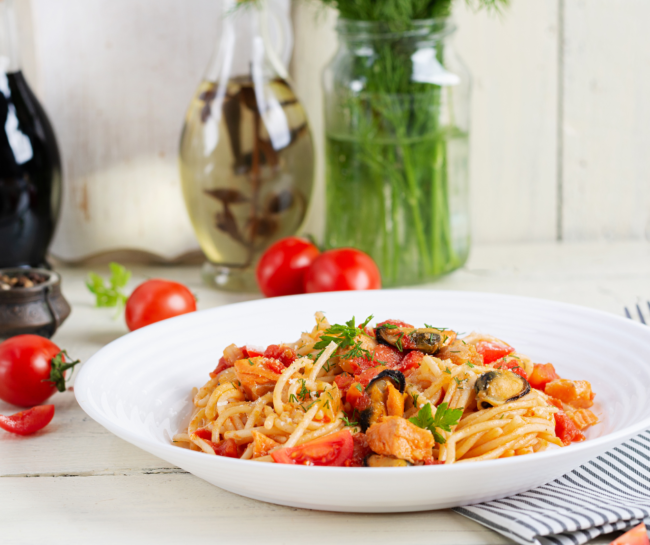 mussels marinara servings