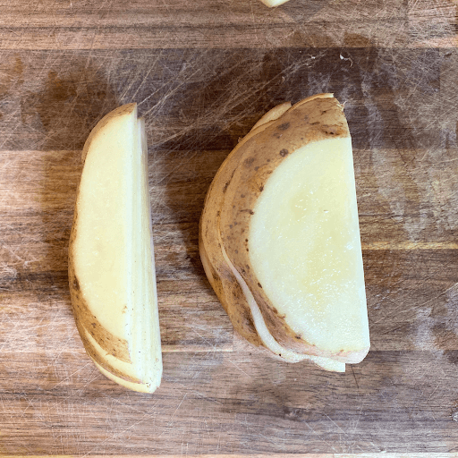 sliced potato