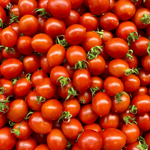 Bright cherry tomatoes before cooking