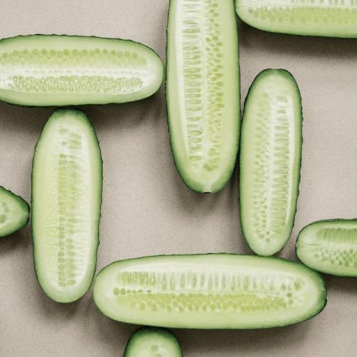 cut cucumbers